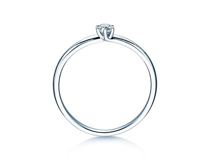 Engagement ring Melody in silver 925/- with diamond 0.10ct G/SI