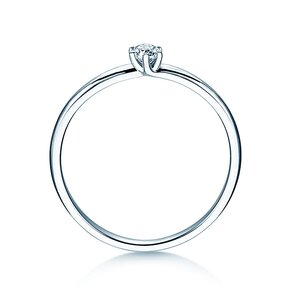 Engagement ring Melody in silver 925/- with diamond 0.10ct G/SI