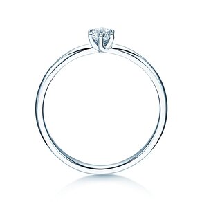 Engagement ring Melody in 14K white gold with diamond 0.20ct G/SI