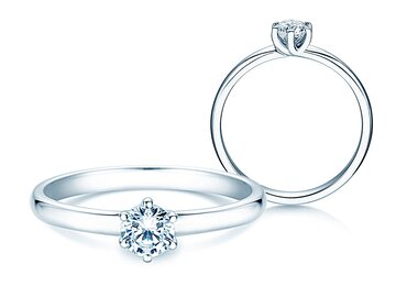 Engagement ring Melody in white gold