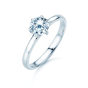 Engagement ring Melody in 18K white gold with diamond 2.50ct G/VS