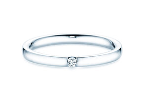 Engagement ring Destiny in 14K white gold with diamond 0.03ct H/SI