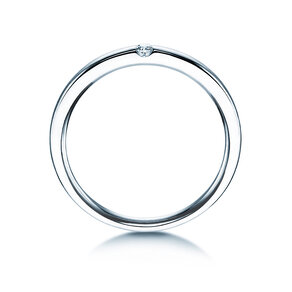 Engagement ring Destiny in 14K white gold with diamond 0.03ct H/SI