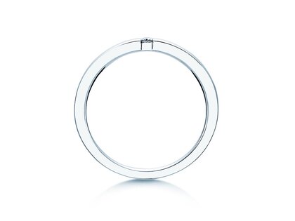 Engagement ring Infinity in 14K white gold with diamond 0.03ct H/SI