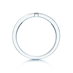 Engagement ring Infinity in 14K white gold with diamond 0.03ct H/SI