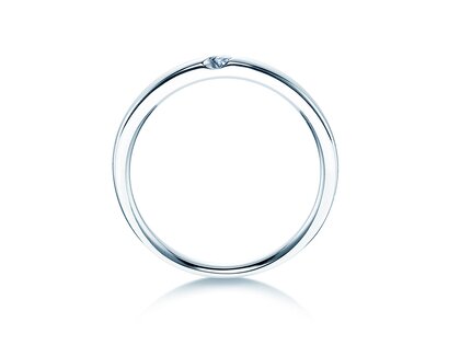 Verlobungsring Italic in Silber 925/- mit Diamant 0,03ct G/IF