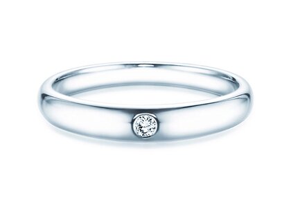 Engagement ring Promise in silver 925/- with diamond 0.03ct G/VS