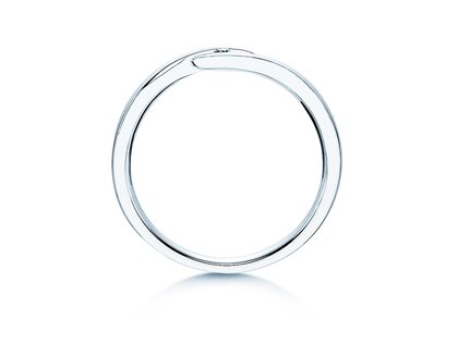 Engagement ring Twist in silver 925/- with diamond 0.03ct G/VS