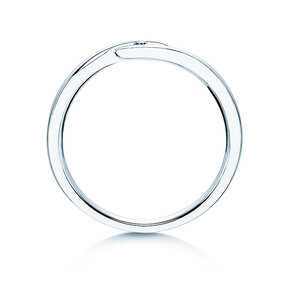 Engagement ring Twist in silver 925/- with diamond 0.03ct G/VS