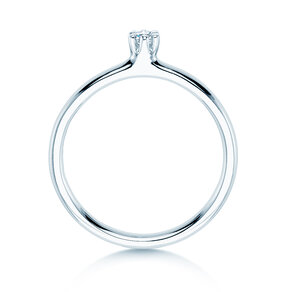 Engagement ring Classic 6 in 14K white gold with diamond 0.05ct H/SI