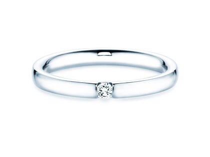 Engagement ring Destiny in silver 925/- with diamond 0.05ct H/SI