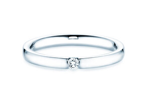 Engagement ring Destiny in silver 925/- with diamond 0.05ct H/SI