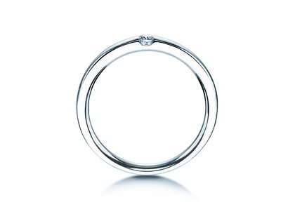 Engagement ring Destiny in silver 925/- with diamond 0.05ct H/SI