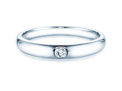 Engagement ring Promise in 14K white gold with diamond 0.05ct D/IF