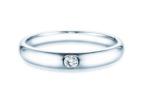 Engagement ring Promise in 14K white gold with diamond 0.05ct D/IF