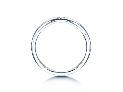 Engagement ring Promise in 14K white gold with diamond 0.05ct D/IF