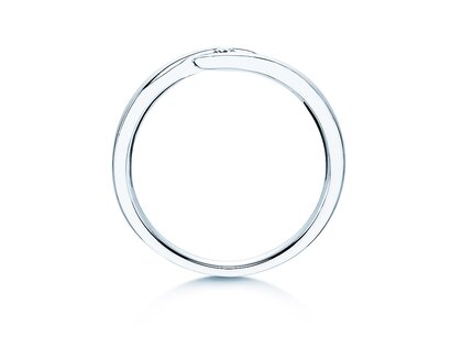 Engagement ring Twist in silver 925/- with diamond 0.05ct H/SI