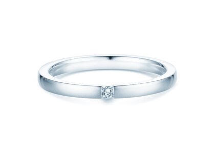 Engagement ring Infinity in silver 925/- with diamond 0.07ct H/SI