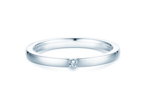 Engagement ring Infinity in silver 925/- with diamond 0.07ct H/SI