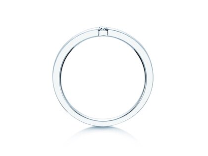 Engagement ring Infinity in silver 925/- with diamond 0.07ct H/SI