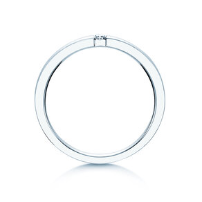 Engagement ring Infinity in silver 925/- with diamond 0.07ct H/SI