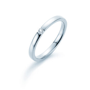 Engagement ring Infinity in silver 925/- with diamond 0.07ct H/SI