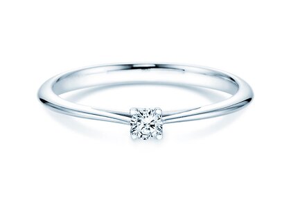 Engagement ring Delight in 18K white gold with diamond 0.10ct H/SI