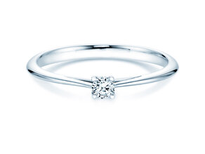 Engagement ring Delight in 18K white gold with diamond 0.10ct H/SI