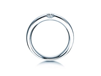 Engagement ring Destiny in silver 925/- with diamond 0.10ct H/SI