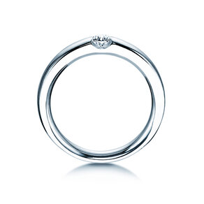 Engagement ring Destiny in silver 925/- with diamond 0.10ct H/SI