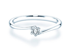 Engagement ring Devotion in 18K white gold with diamond 0.10ct H/SI
