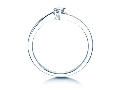Engagement ring Devotion in 18K white gold with diamond 0.10ct H/SI