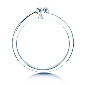 Engagement ring Devotion in 18K white gold with diamond 0.10ct H/SI