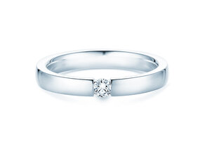 Engagement ring Infinity in 14K white gold with diamond 0.10ct G/SI