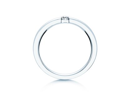 Engagement ring Infinity in 14K white gold with diamond 0.10ct G/SI