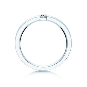 Engagement ring Infinity in 14K white gold with diamond 0.10ct G/SI