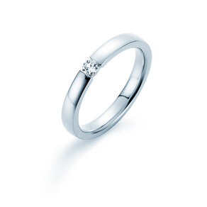 Engagement ring Infinity in 14K white gold with diamond 0.10ct G/SI