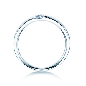 Verlobungsring Italic in 14K Weißgold mit Diamant 0,10ct G/SI