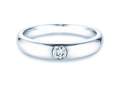Engagement ring Promise in silver 925/- with diamond 0.10ct D/IF