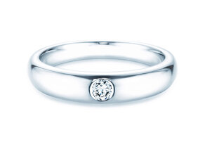 Engagement ring Promise in silver 925/- with diamond 0.10ct D/IF