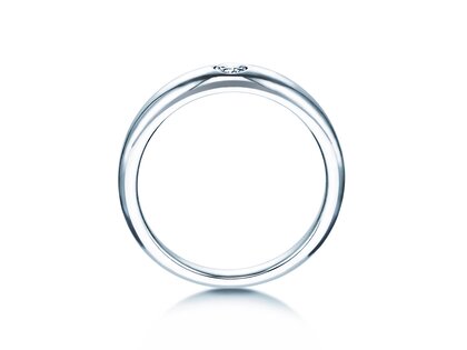 Engagement ring Promise in silver 925/- with diamond 0.10ct D/IF