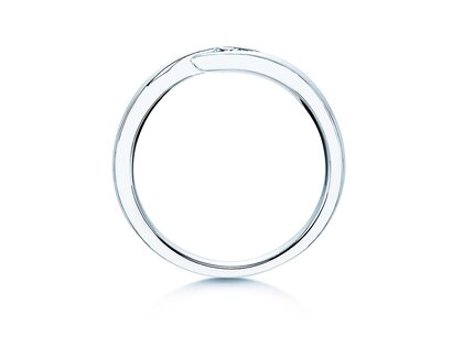 Engagement ring Twist in silver 925/- with diamond 0.10ct G/VS