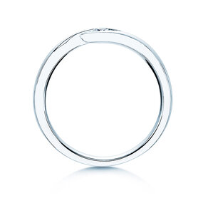 Engagement ring Twist in silver 925/- with diamond 0.10ct G/VS