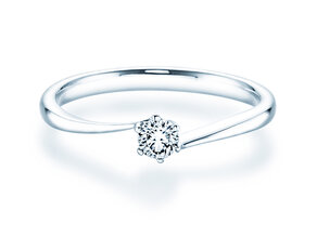 Engagement ring Devotion in 18K white gold with diamond 0.15ct H/SI