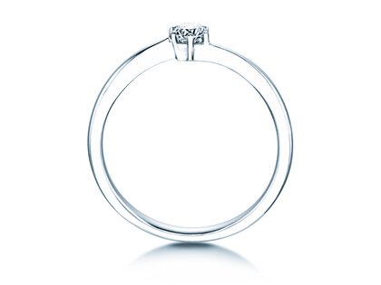 Engagement ring Devotion in 18K white gold with diamond 0.15ct H/SI