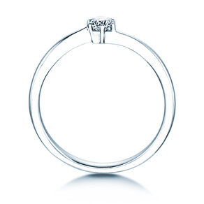 Engagement ring Devotion in 18K white gold with diamond 0.15ct H/SI