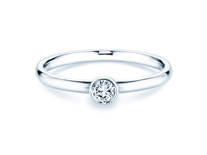Engagement ring Eternal in silver 925/- with diamond 0.15ct G/VS