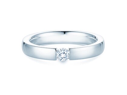 Engagement ring Infinity in silver 925/- with lab-grown diamond 0.15ct E/VS