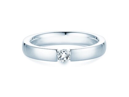 Engagement ring Infinity in 14K white gold with lab-grown diamond 0.15ct E/VS