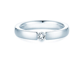 Engagement ring Infinity in 14K white gold with lab-grown diamond 0.15ct E/VS